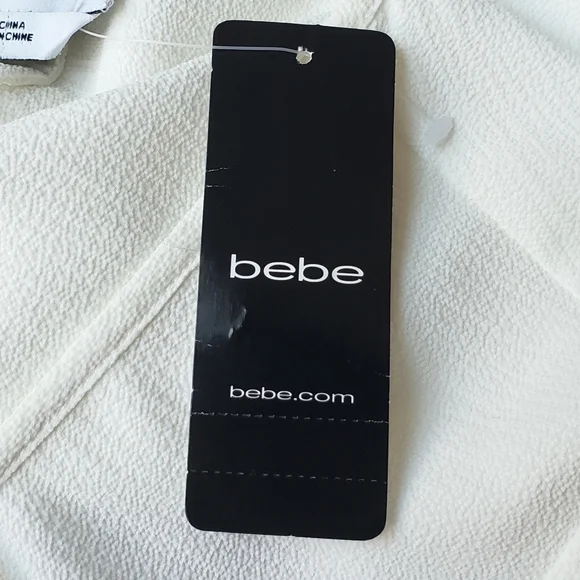 Bebe Ivory Boho Bell Sleeve Lace-up Peasant Top - Picture 5 of 5